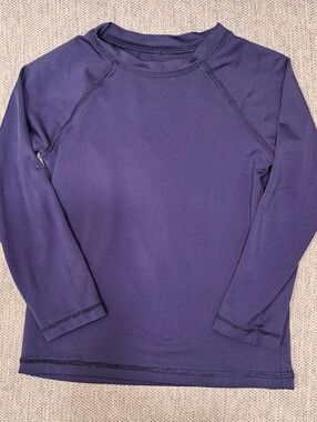 Longsleeve Swim Shirt Navy Blue Toddler Boy